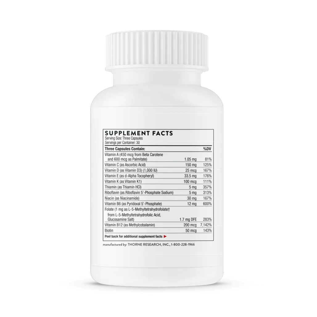 Thorne MediClear-SGS Vanilla Flavored 34.4 oz supplement facts