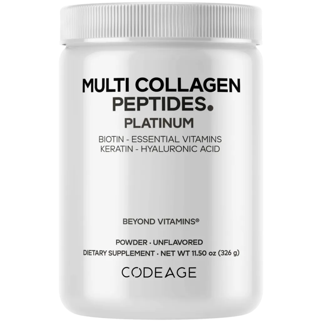 CodeAge Platinum Multi Collagen Peptides - Support Joints, Bones, and Muscle Health