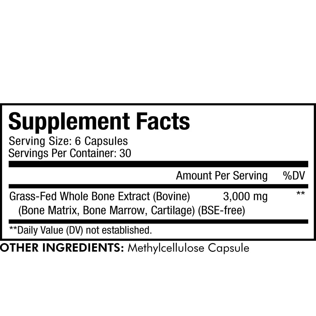 About Grass-fed Bone Marrow by Codeage - 180 Capsules | Support Dental Health