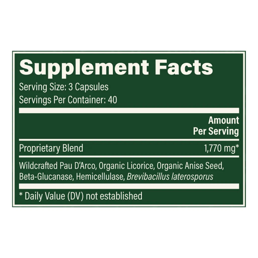 Global Healing Candida Balance Supplement Facts