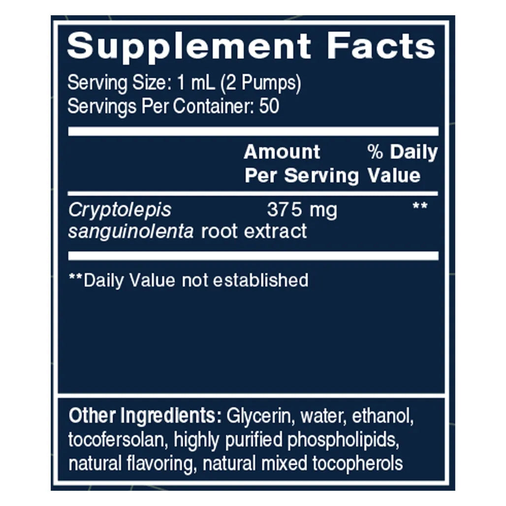 QuickSilver Scientific Liposomal Cryptolepis 50 liquid supplements facts