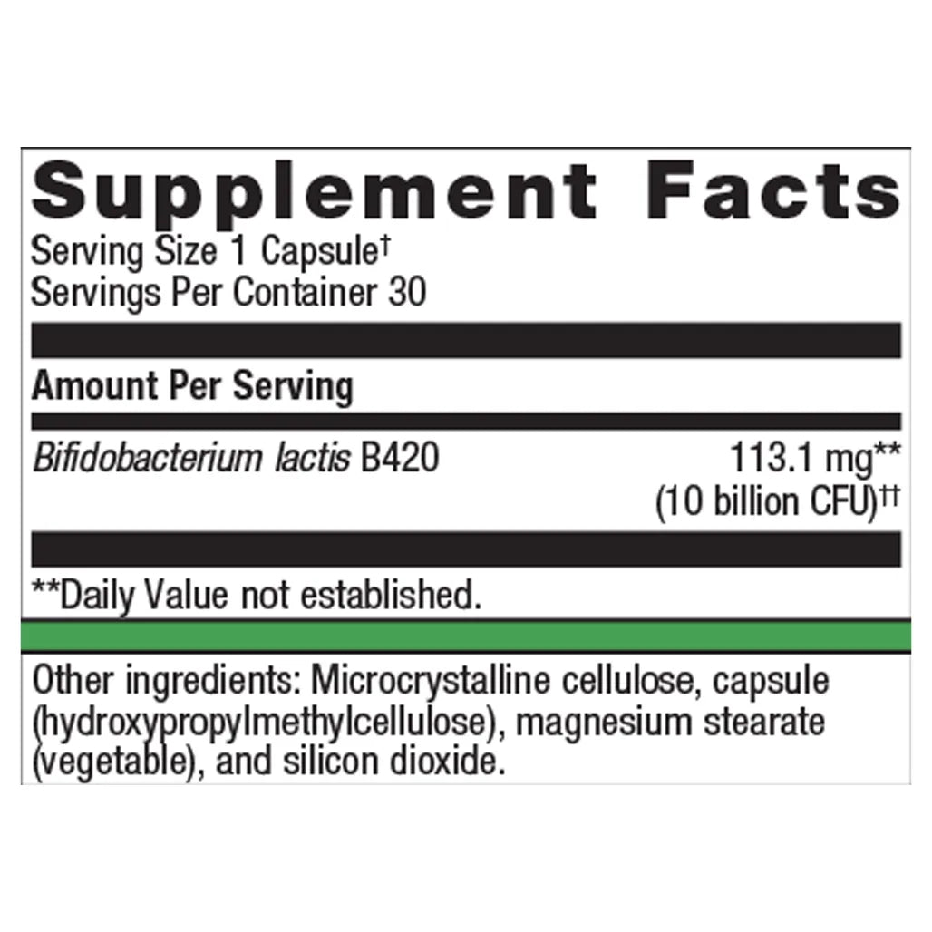 Metagenics UltraFlora Control supplement facts