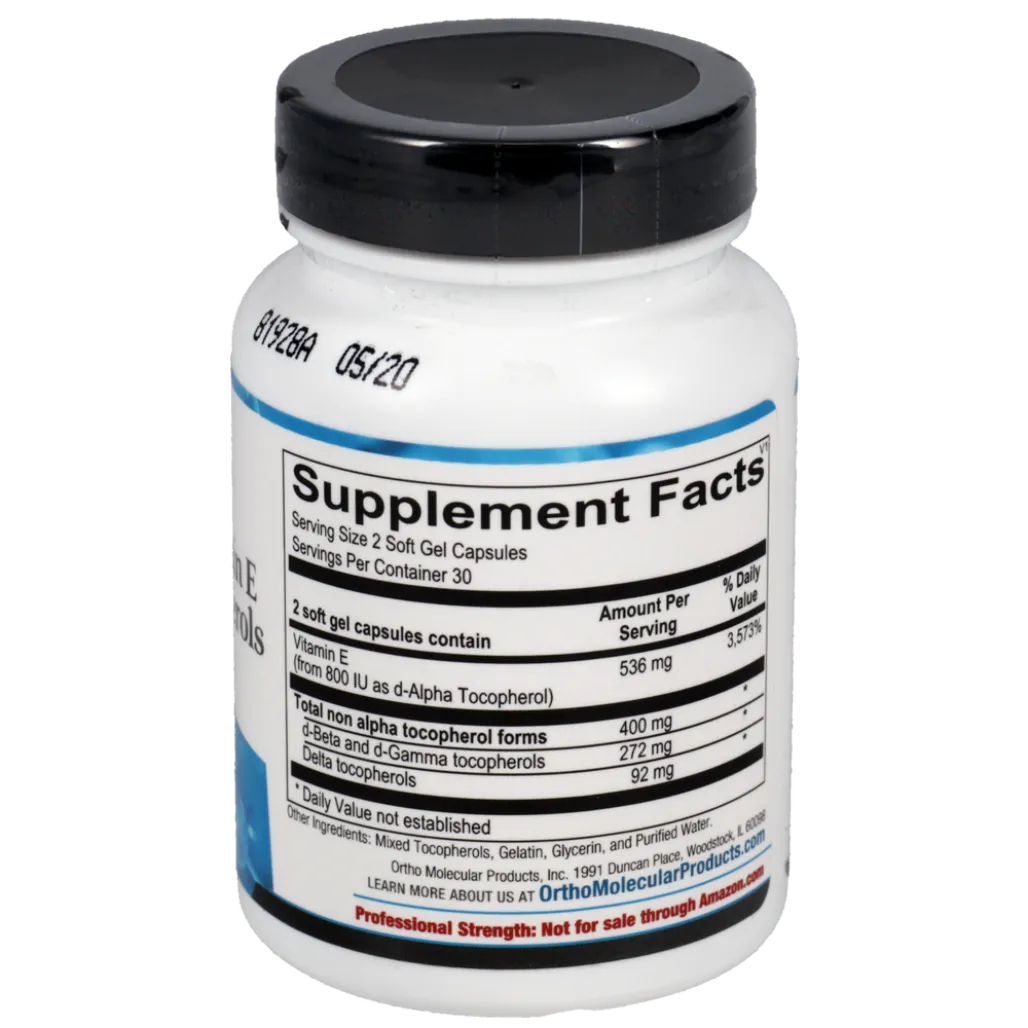 Natural Vitamin E Mixed Tocopherols
Ortho Molecular Products