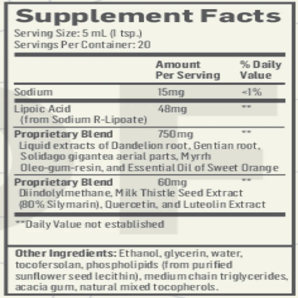 QuickSilver Scientific Dr. Shade's Liver Sauce Ingredients