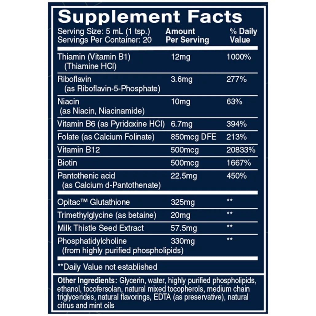 QuickSilver Scientific Glutathione Complex supplement facts