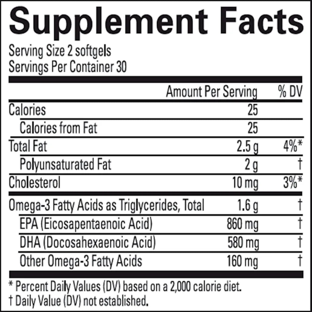 Brain MD Omega-3 Power Softgels - Supports brain health and circulatory system