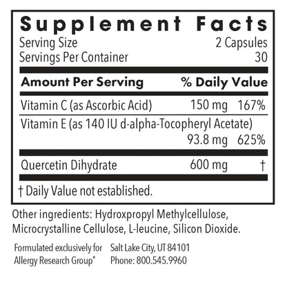 Allergy Research Group Quercetin 300 - 60 vegcaps