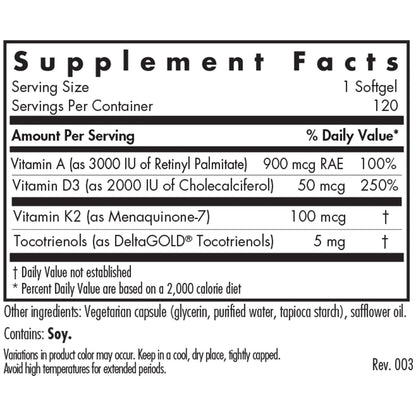 Allergy Research Group Vitamin D3 Complete Daily Balance - 120 Softgels