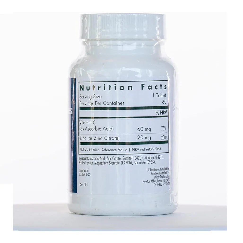 Buy Allergy Research Group Zinc Chewables with Vitamin C - 60 tabs