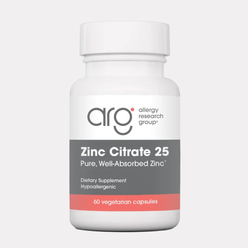 Allergy Research Group Zinc Citrate 25 - 60 Vegcaps