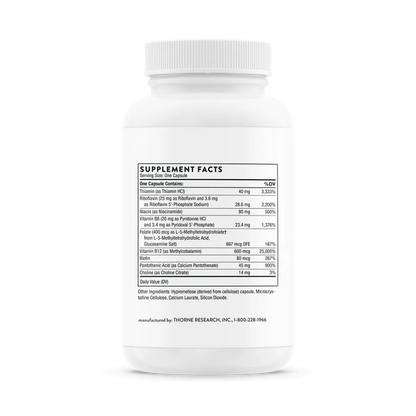 Thorne B-Complex #12 60 caps supplement facts