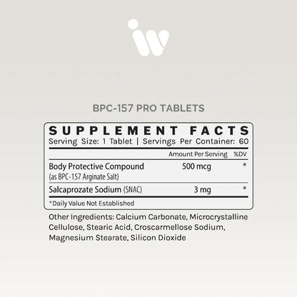 infiniwell BPC 157 pro tablets 500mcg