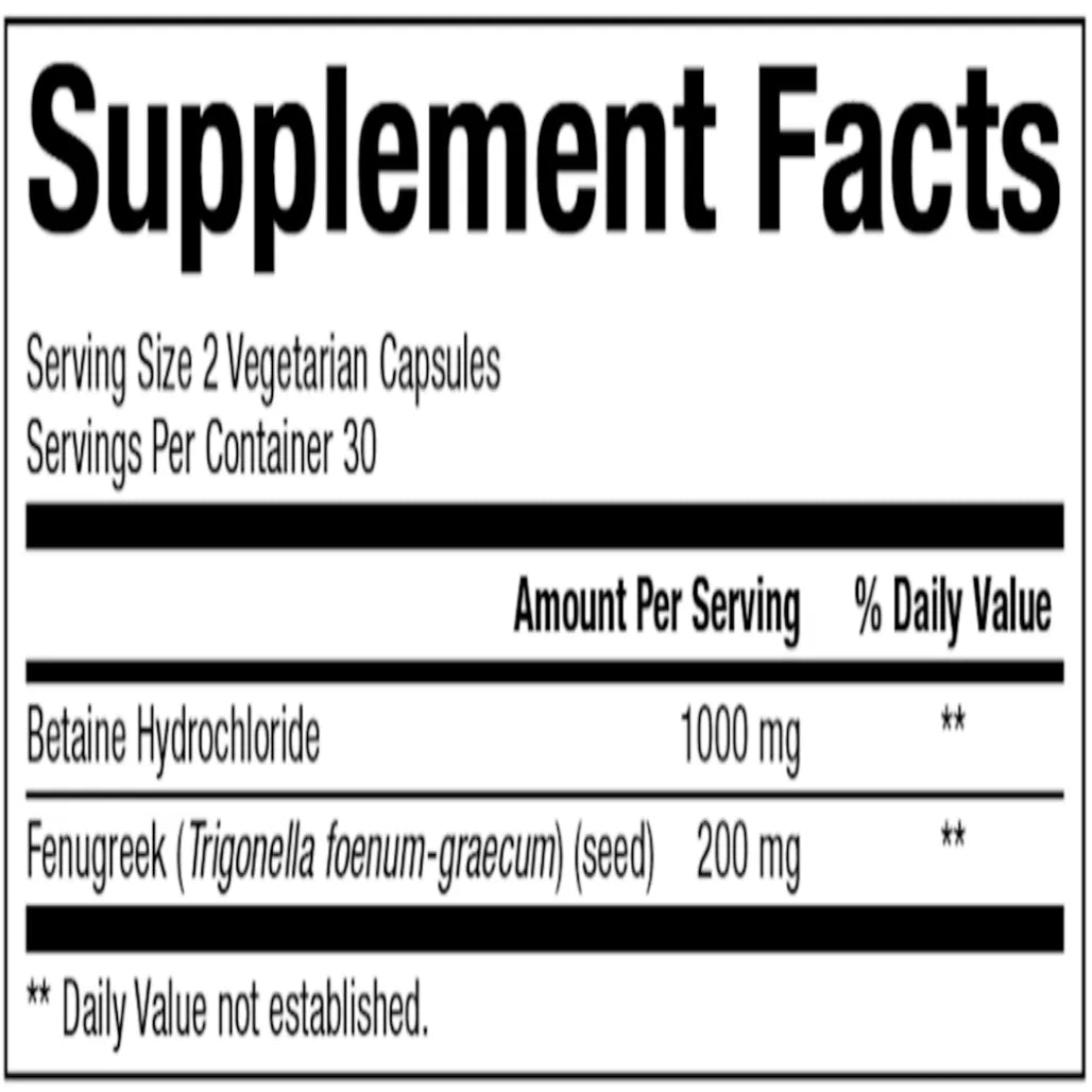 Betaine HCL w/ Fenugreek