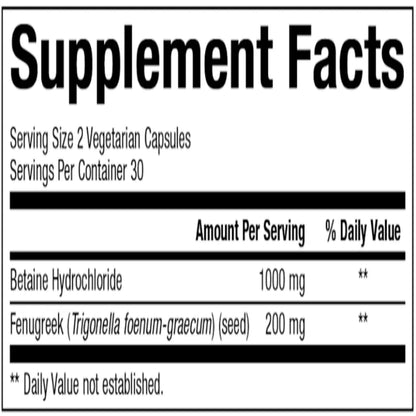 Betaine HCL w/ Fenugreek