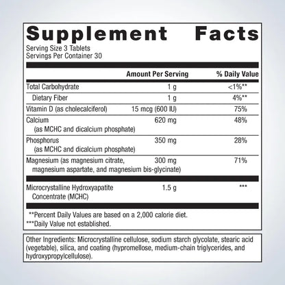 Metagenics Bone Builder with Magnesium supplement ingredients