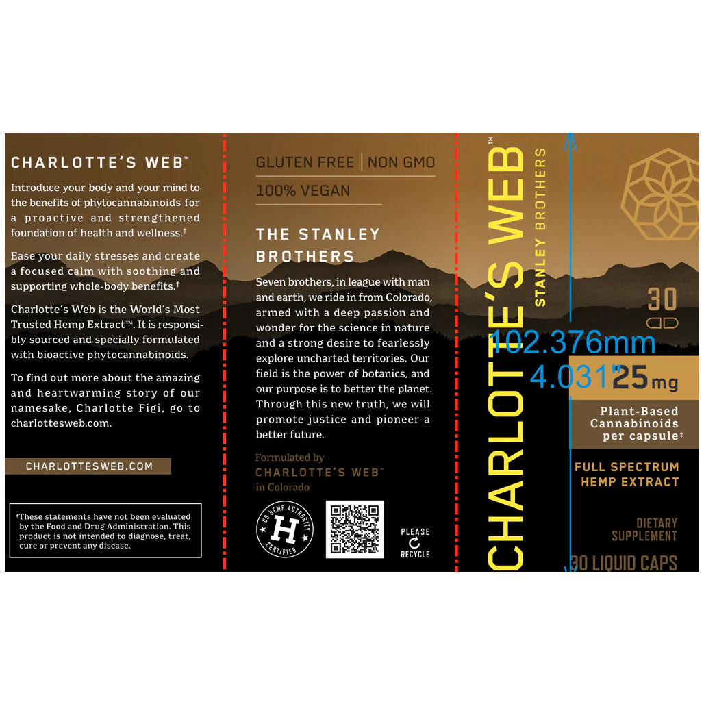 Benefits of 25mg Liquid Capsules  - 30 Liquid Capsules | Charlotte's Web| Supports healthy sleep cycles