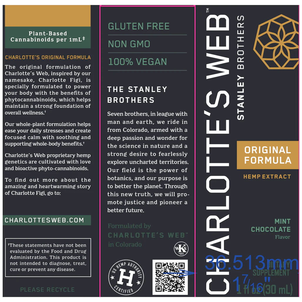 Benefits of 50 mg Mint Chocolate  - 1 oz | Charlotte's Web| Supports daily stresses