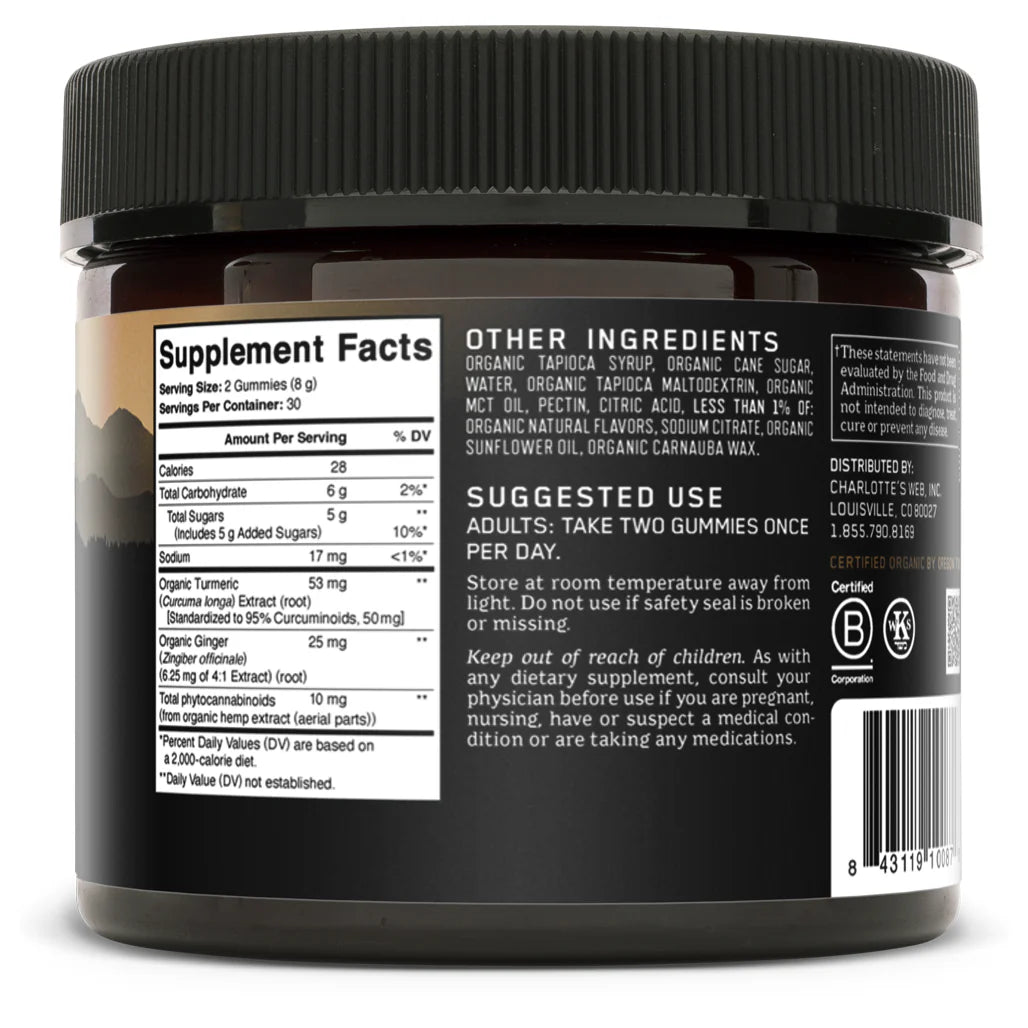 Charlotte's Web Recovery Gummy - Supplement to support recovery from exercise induced inflammation