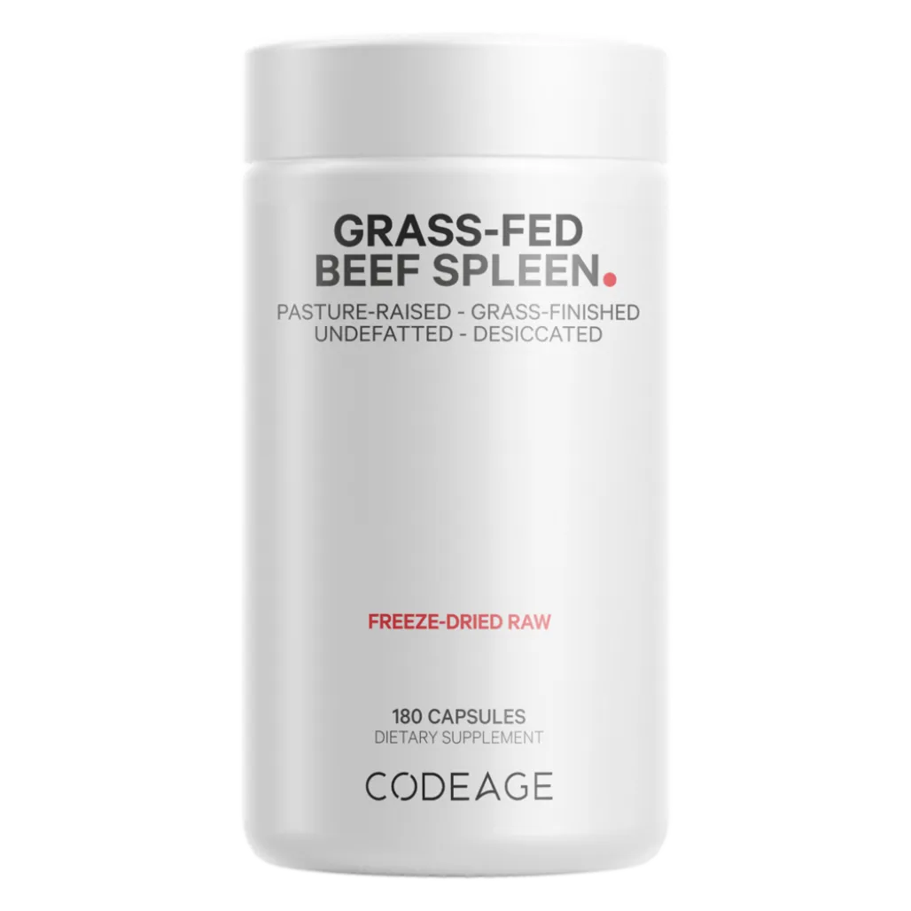 CodeAge Grass-fed Beef Spleen - Support Immune Health and Spleen Function