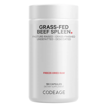 CodeAge Grass-fed Beef Spleen - Support Immune Health and Spleen Function