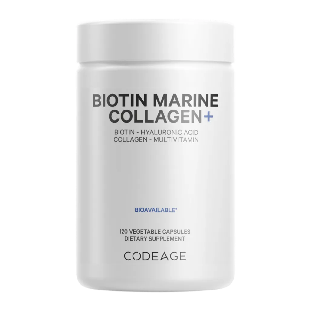 CodeAge Biotin Marine Collagen - Promote Healthy Skin, Hair and Nails