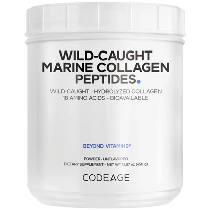 CodeAge Wild Caught Marine Collagen Peptides - Essential for Healthy Skin