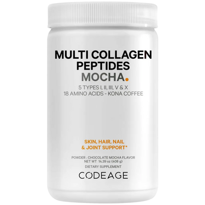 CodeAge Multi Collagen Peptide Kona Coffee - Boost Your Morning Routine