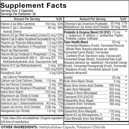 CodeAge Teens Fermented Multivitamin - Support Healthy Vision