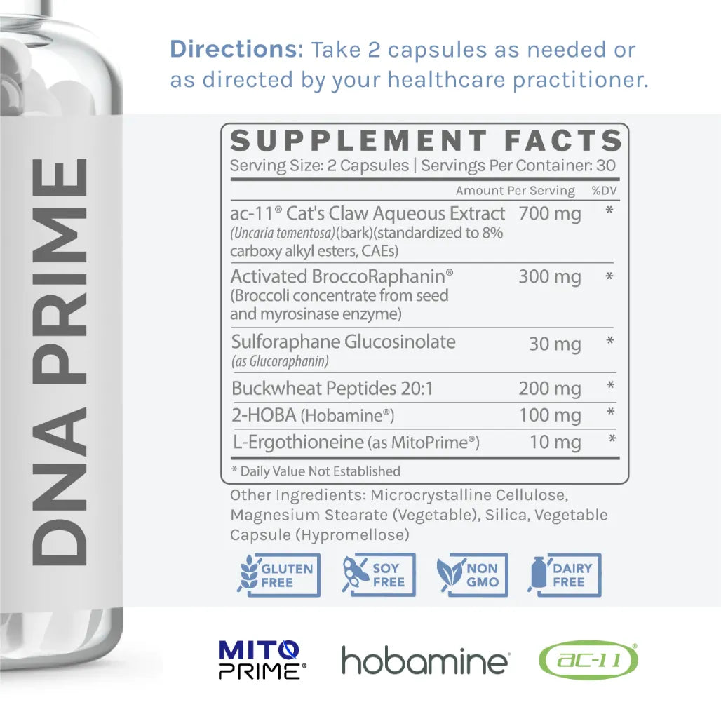 Infiniwell DNA Prime supplement facts