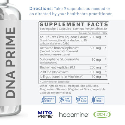Infiniwell DNA Prime supplement facts