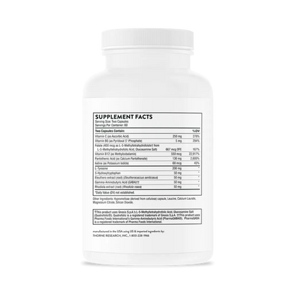 Thorne Emotion Balance Support 120 vegcaps supplement facts