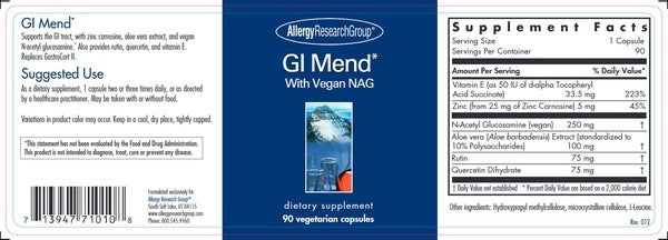 Allergy Research Group GI Mend 90 caps 
