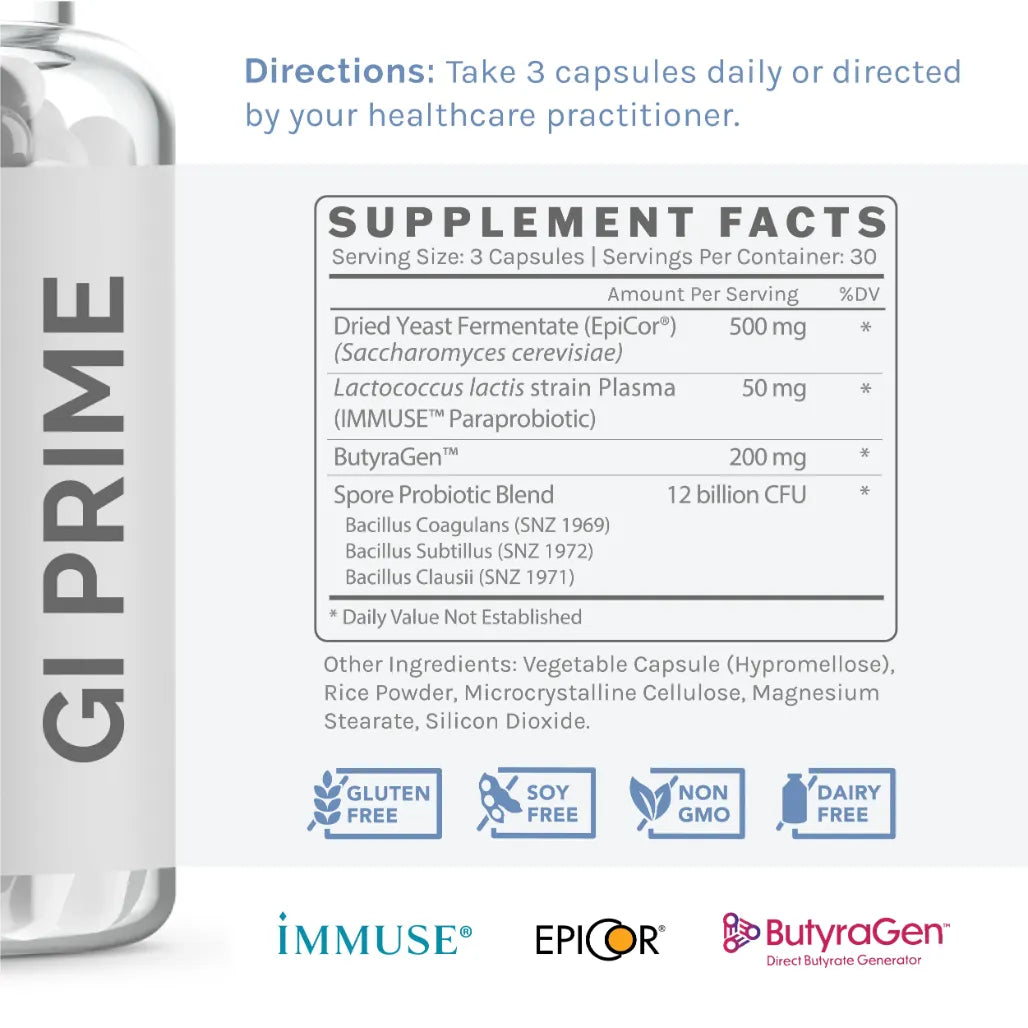GI Prime InfiniWell Supplement Facts