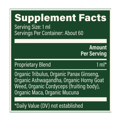 Global Healing Men's Hormone Support supplement facts