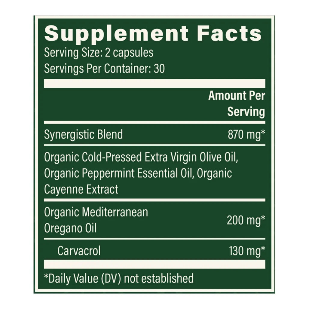 Global Healing Oregano Oil 200 mg Supplement Ingredients