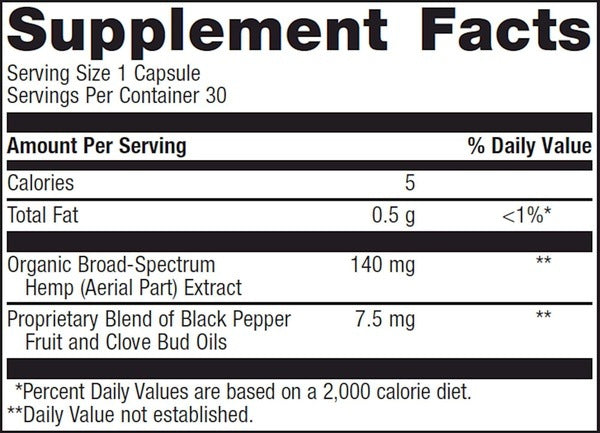 Metagenics Hemp Advantage supplement facts