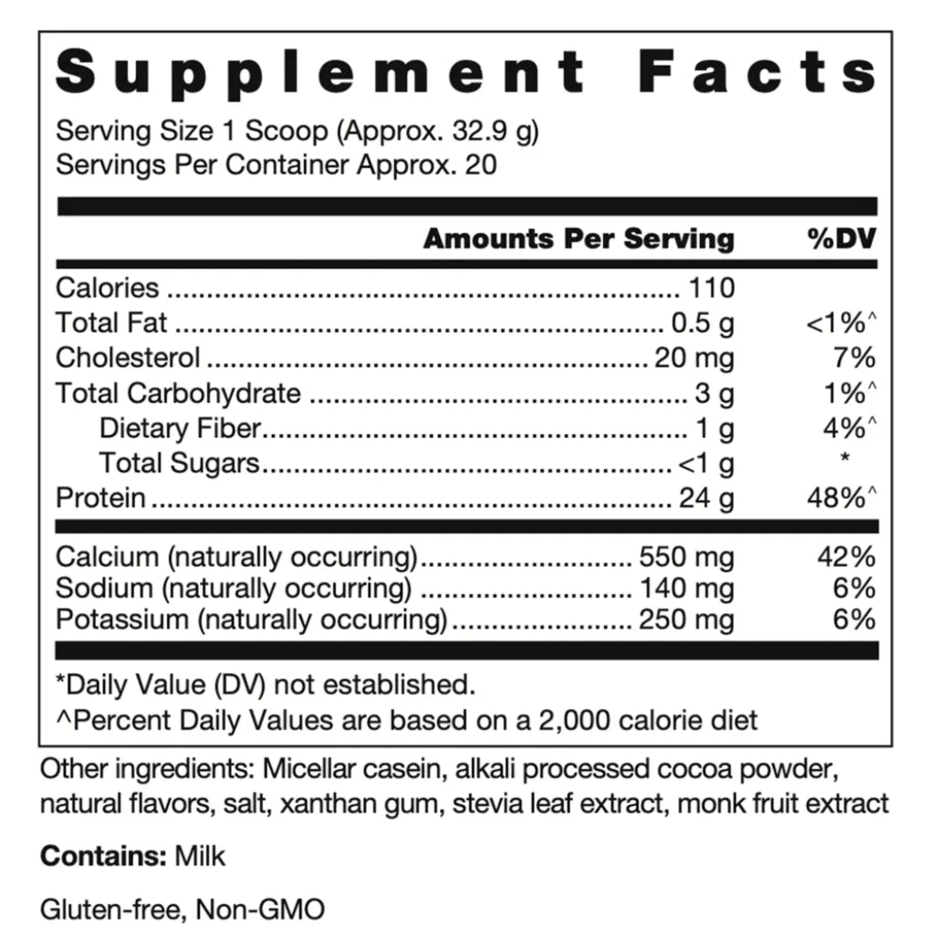 Klean Casein Protein - Natural Chocolate Flavor