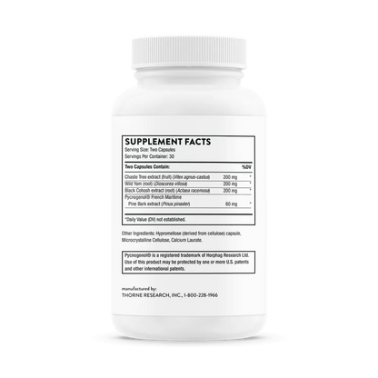 Thorne Meta-Balance 60 vegcaps supplement facts