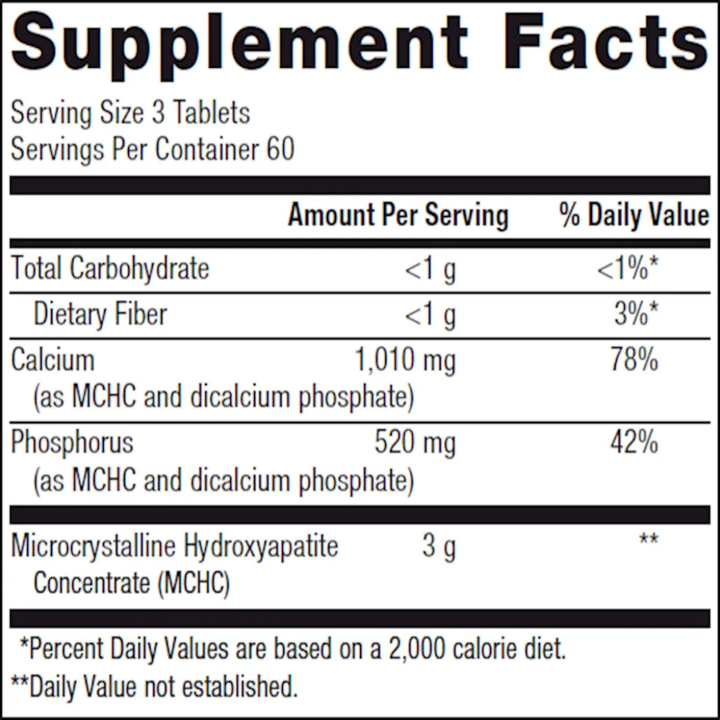 Metagenics Bone Builder Extra Strength  supplement facts 180 tabs