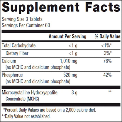 Metagenics Bone Builder Extra Strength  supplement facts 180 tabs
