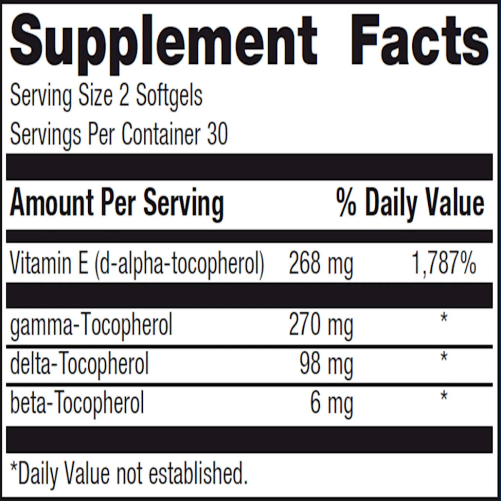 Metagenics E Complex 1:1 Supplement Facts