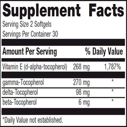 Metagenics E Complex 1:1 Supplement Facts