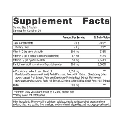 Metagenics Fem EstroPlex 90 Tablets supplement facts