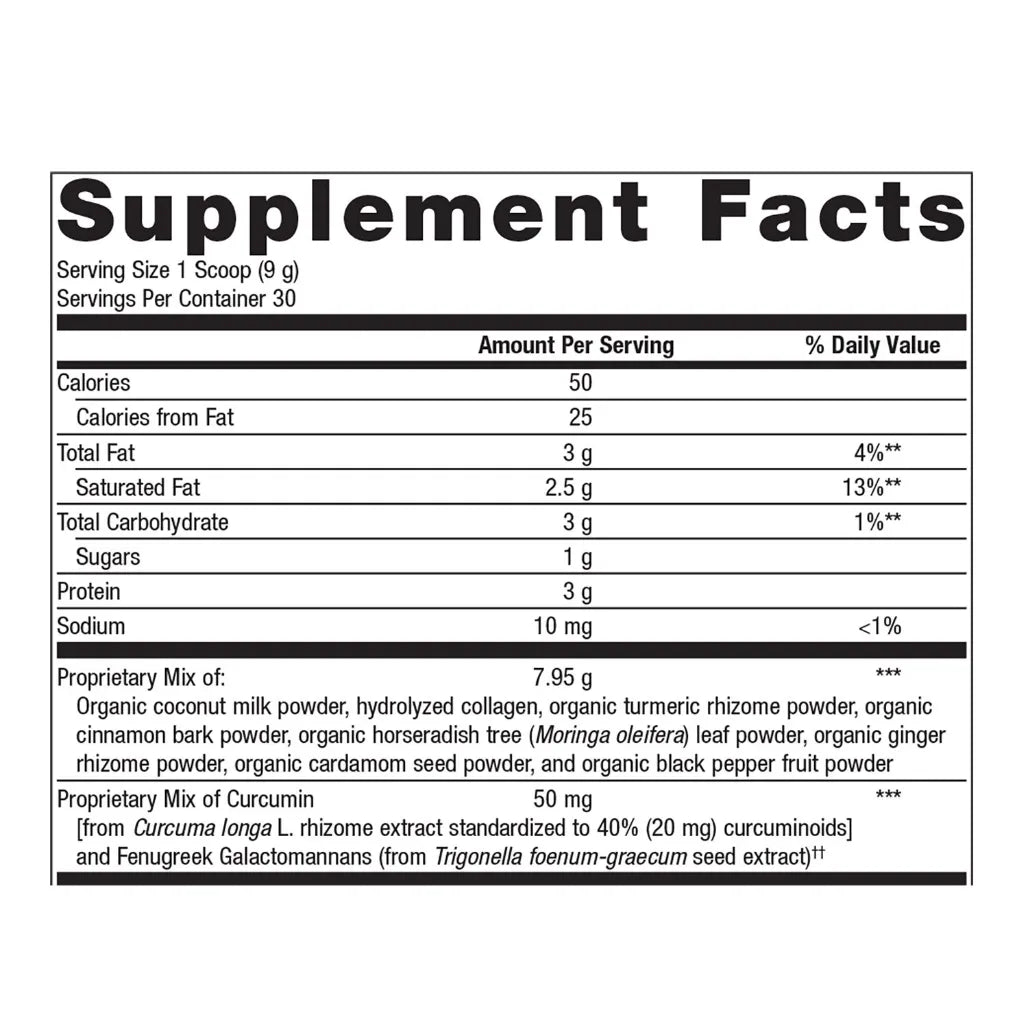Metagenics Golden Fusion Supplement facts
