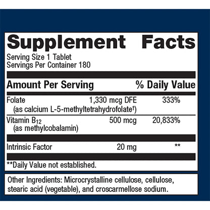 Metagenics Intrinsi B12 Folate supplement ingredients
