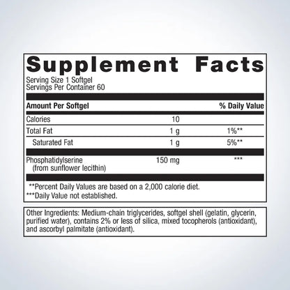 Phosphatidylserine Metagenics Supplement Facts