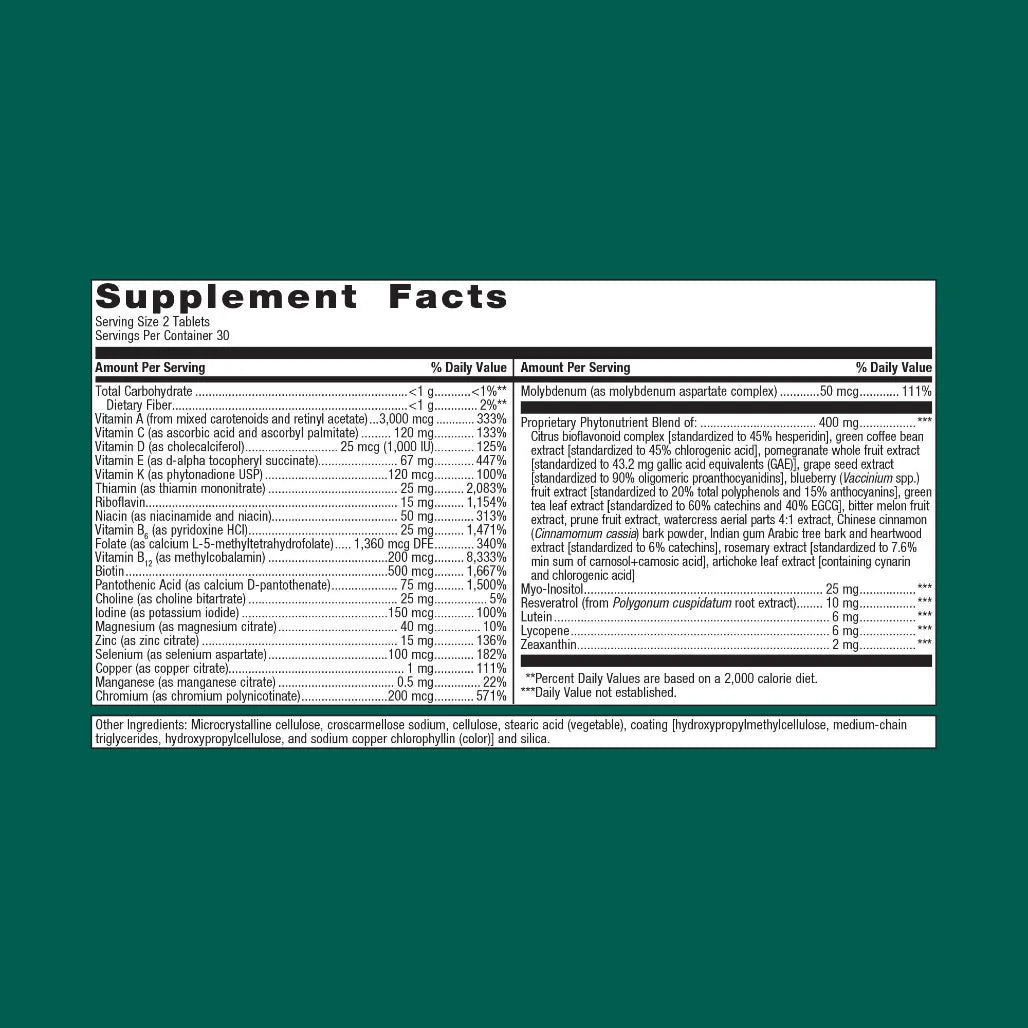 Metagenics PhytoMulti supplement facts