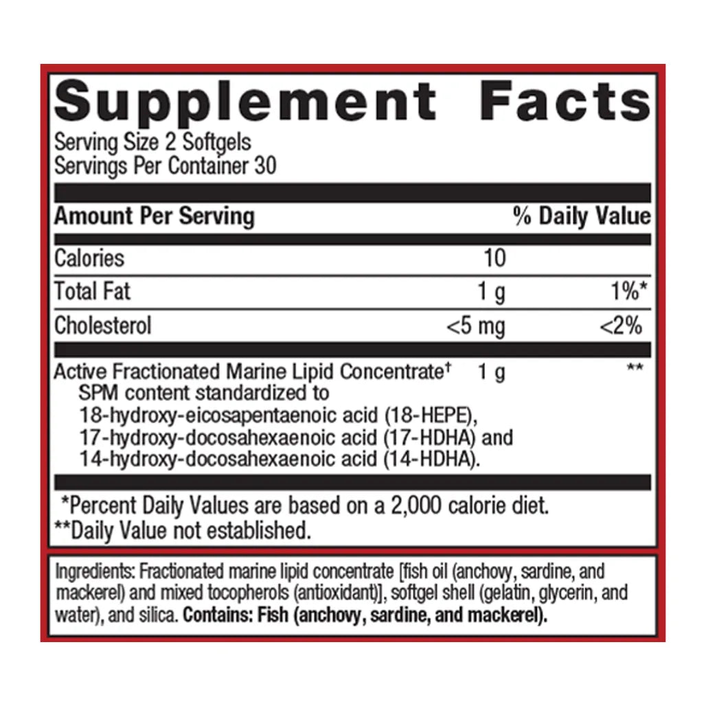 Metagenics SPM Active supplement facts