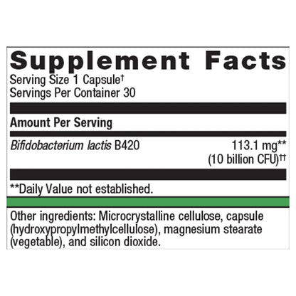 Metagenics UltraFlora Control supplement facts