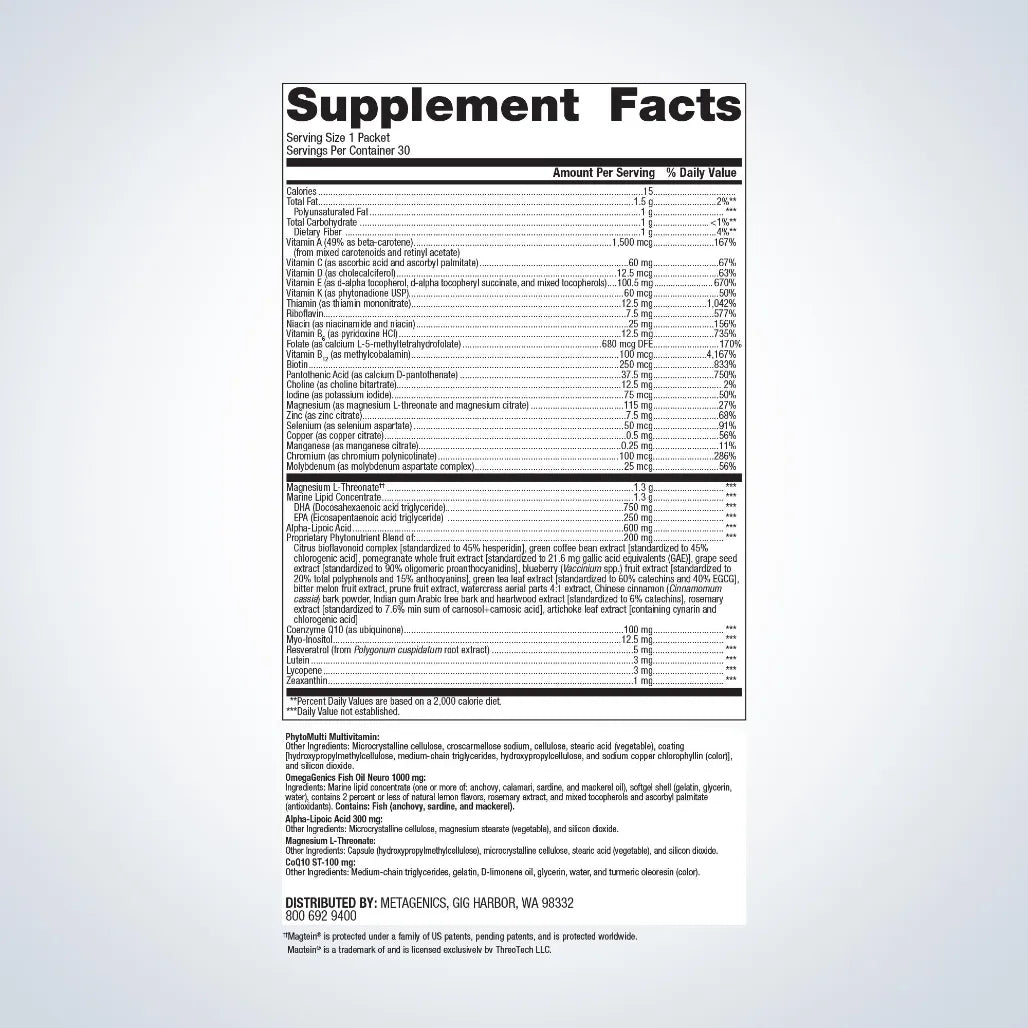 Targeted nutritional support for brain health